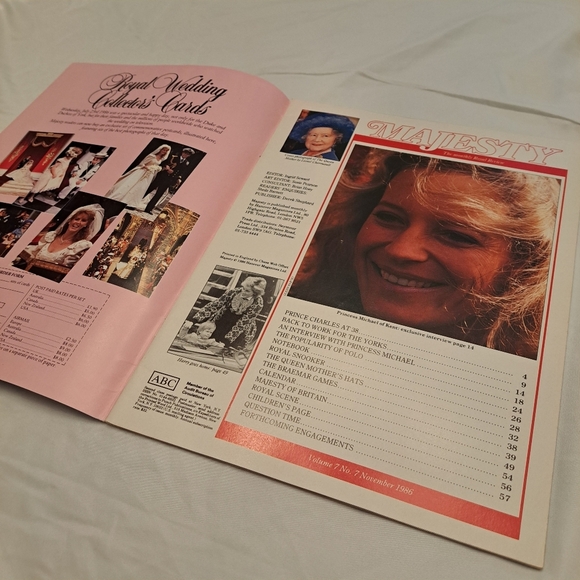 Majesty Magazine Volume 7 No 7 November 1986 Printed In England Royal Family - Picture 7 of 9